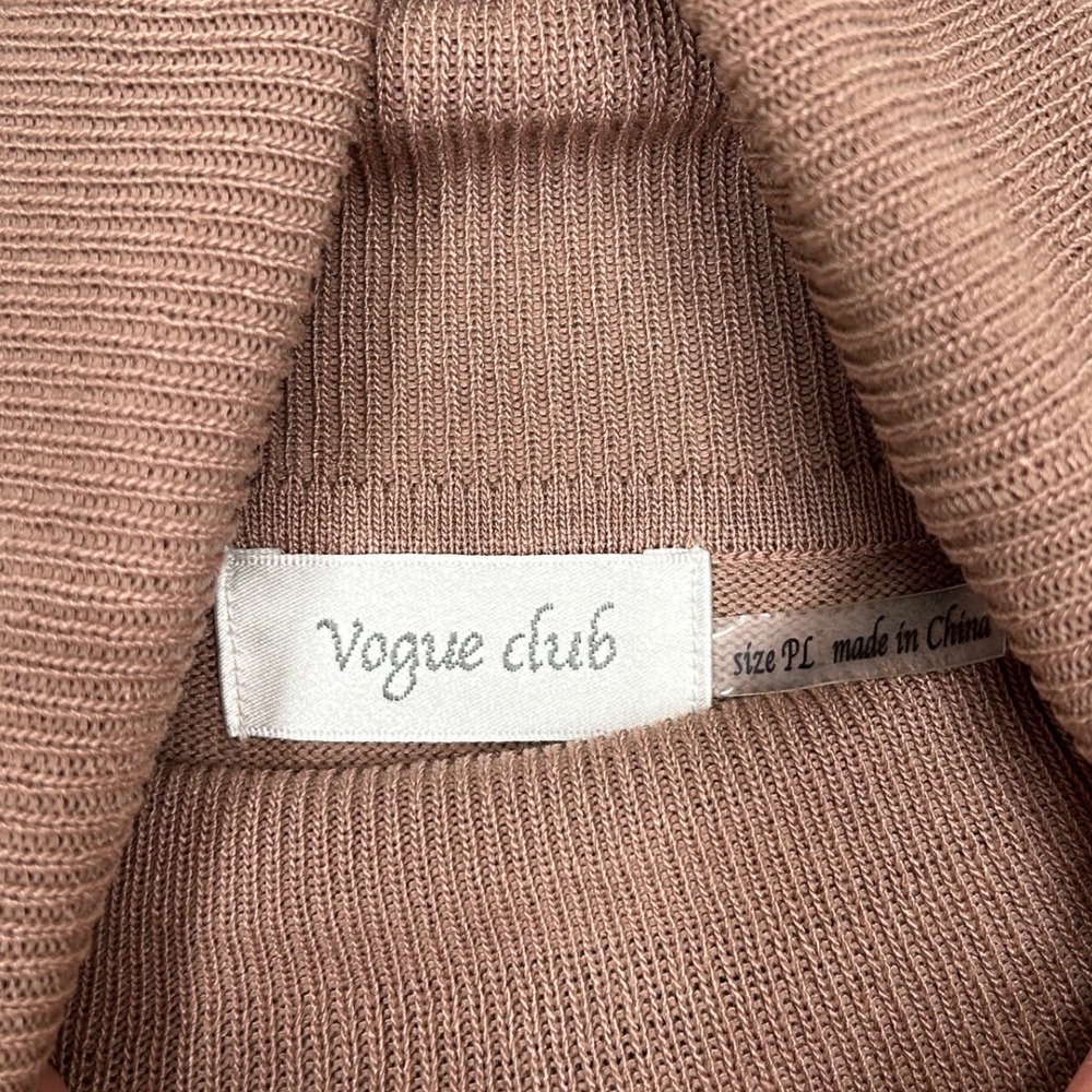Vogue Club Lightweight Turtleneck Sweater‎ in Ginger Root Womens Size Pet L NWT - Picture 4 of 7